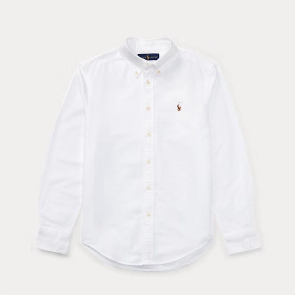 Polo Ralph Lauren Boy’s Sz 18 White‎ Iconic Oxford Shirt